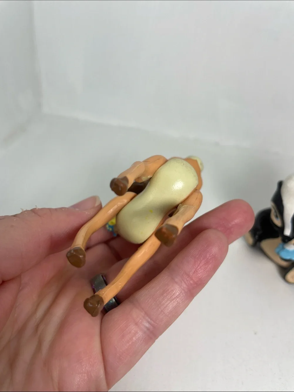 Bambi Butterfly Tail Baby Deer & Flower Skunk Figure 1990's  3.5